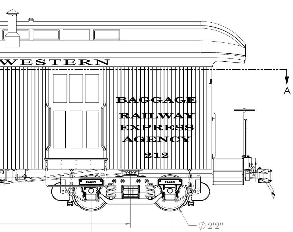 (image for) Combination Car - Denver and Rio Grande Railroad